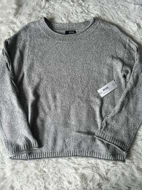 Women’s a.n.a Jackie Grey Knit Sweater Size Large